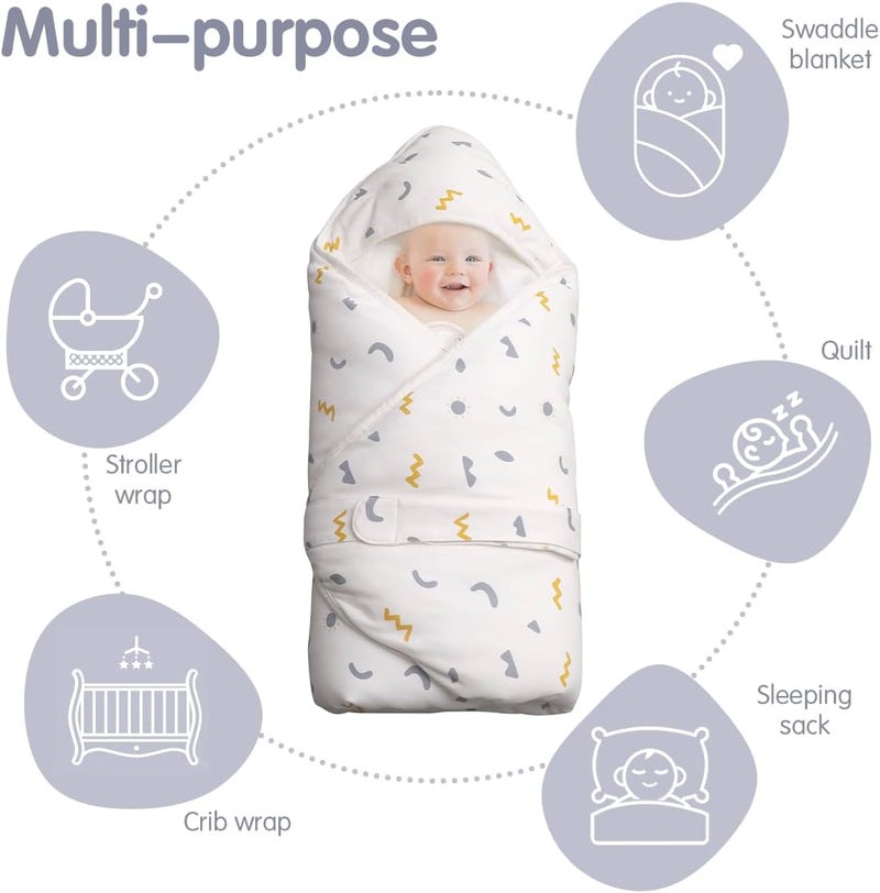 KIDDA Newborn 0-12 Months Baby Swaddle Blanket Multifunctio Boys Girls Cotton Thick Mat Wrap Stroller Sleeping Sacks Infant - Image 4